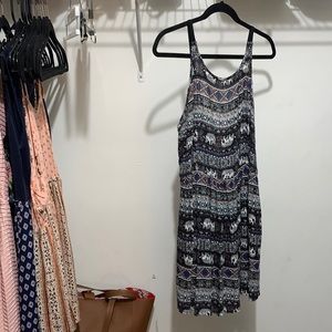 Cute boho dress elephant dress cute black dress striped elephant dress bohemian